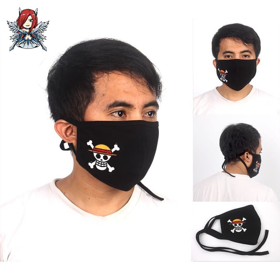 MASKER ANIME ONE PIECE LOGO BORDIR DISTRO PDS