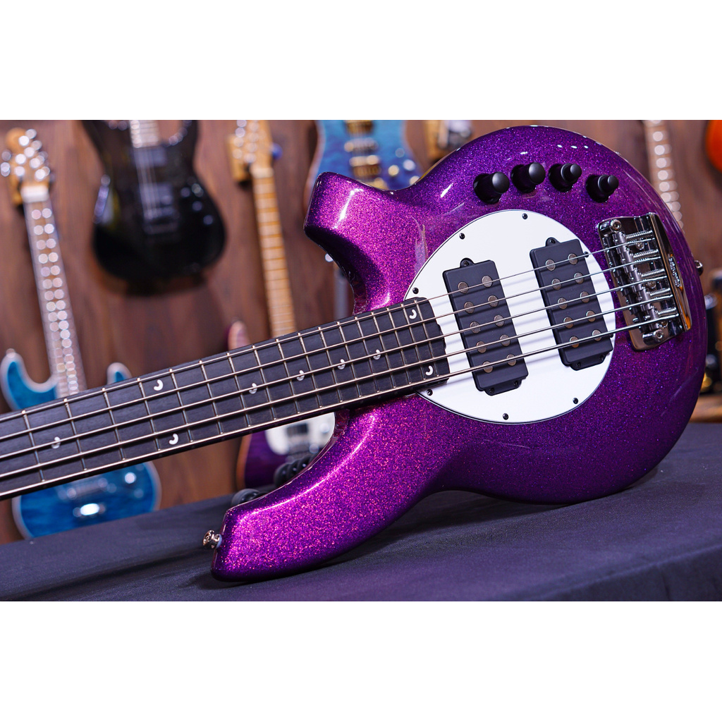 Ernie Ball Music Man Bongo 5 Bass Guitar - Fuschia Sparkle F91515