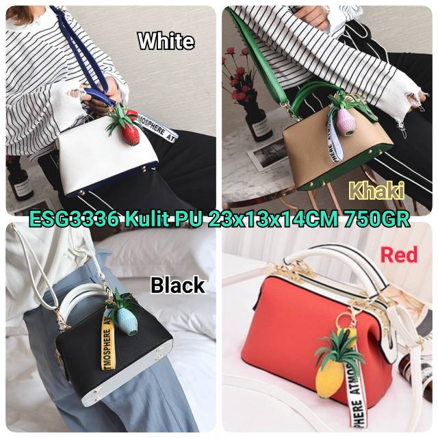 ESB8709 Tas Batam Import doctor bag wanita Gantungan Pineapple Nanas Summer