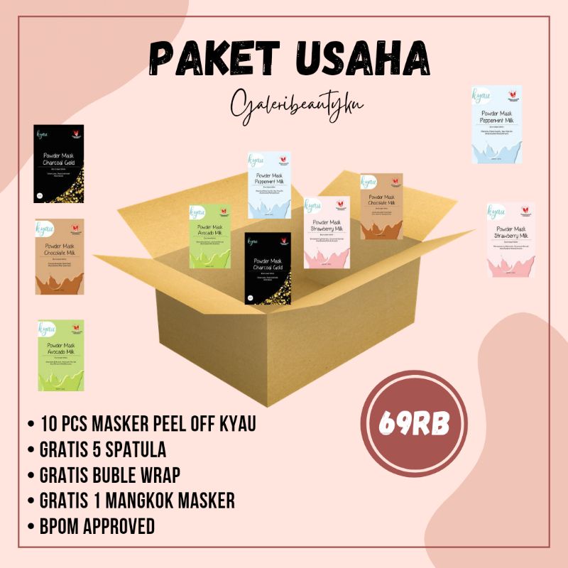 PAKET USAHA MASKER PEEL OFF KYAU BPOM