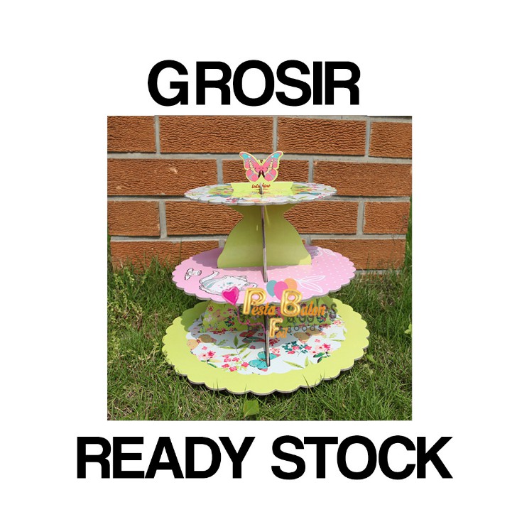 

[GROSIR] CAKE STAND Pastel Butterfly (@1PCS)