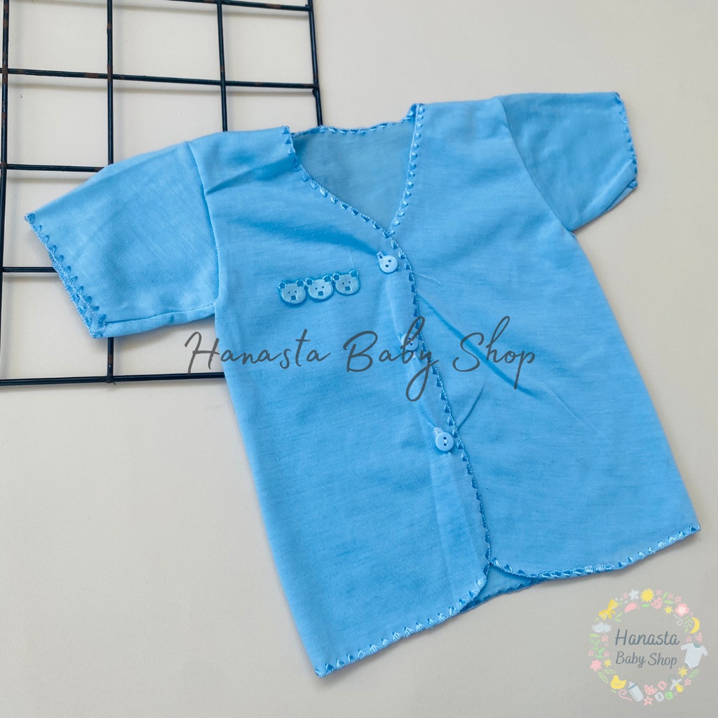 Setelan Baju Lengan Pendek Bayi Baru Lahir / Newborn polos lokal