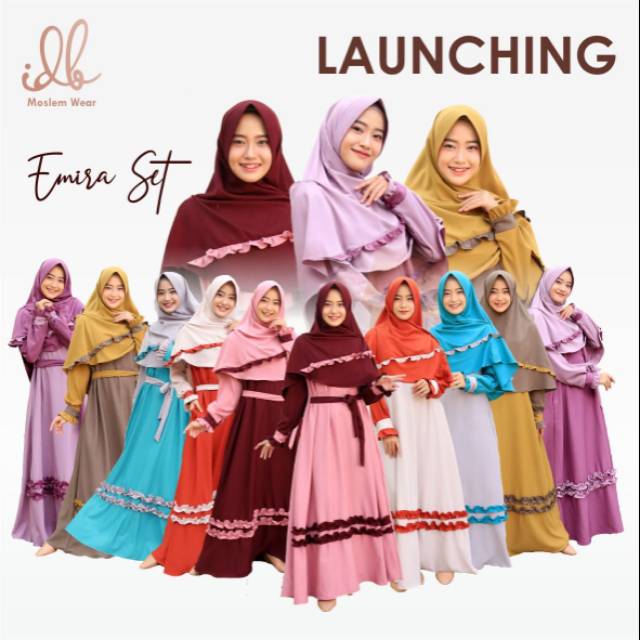 TERLARIS  EMIRA SET SYARI MUSLIMAH DRESS HIGH QUALITY