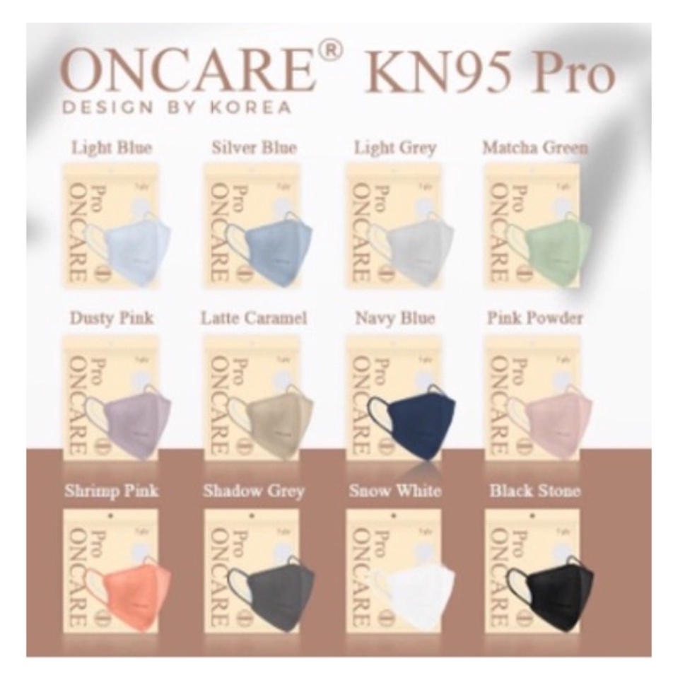 [MH] MASKER KN95 PRO ONCARE 5 PLY EMBOSS ONCARE ISI 10 PCS WARNA WARNI