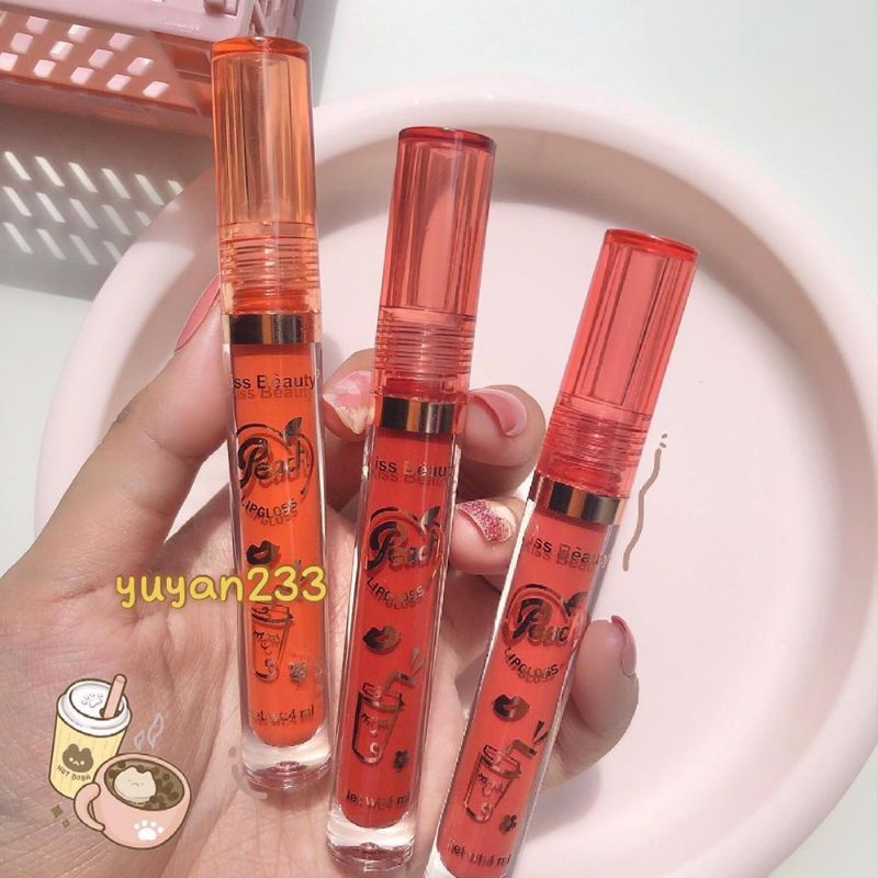 PROMO PER6PCS!!!LIP GLOSS PEACH KISS BEAUTY 70082-03