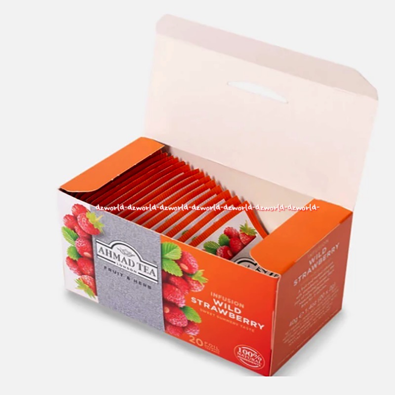 Ahmad Tea Fruit &amp; Herbs Infuision Wild Strawberry 20foil Teh Rasa Buah Stroberi Ahmadtea