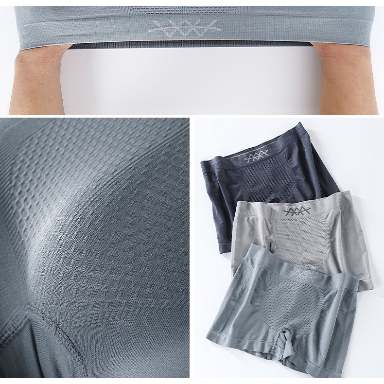 Retaily W243 Set Celana Dalam Pria Seamless Boxer Pria  Kualitas Set Pakaian Dalam Pria Free Box CD Pria [Kotak isi 3Pcs]