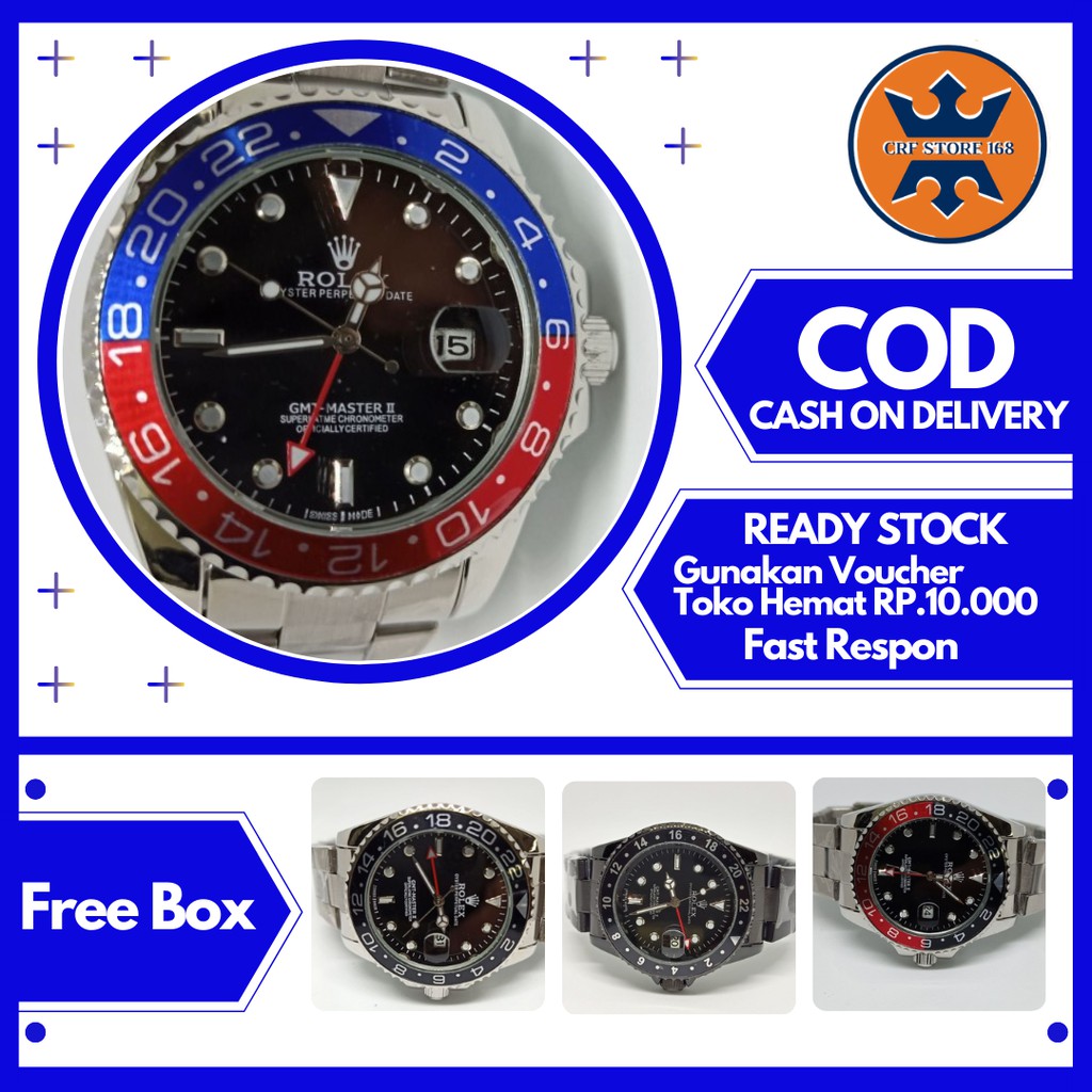 Jam Tangan Pria Cowok Rolex Automatic Otomatis Rantai Transparan Anti Air Terbaru Keren Jakarta S25