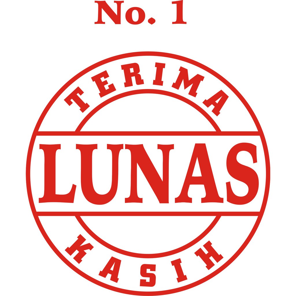 Stempel Lunas No 1 Stempel Flas Diameter 2 8 Cm Tinta 5 Ml Shopee Indonesia