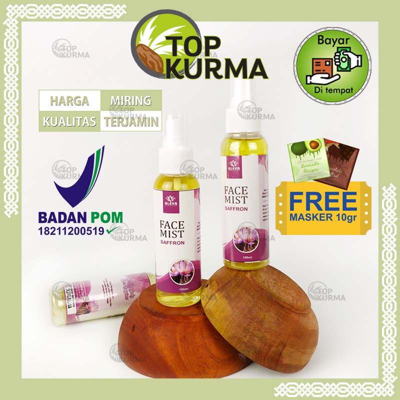 Facemist Saffron 100ml ORIGINAL ALEYA BPOM Air Safron Spray Toner Wajah Bunga Saffron
