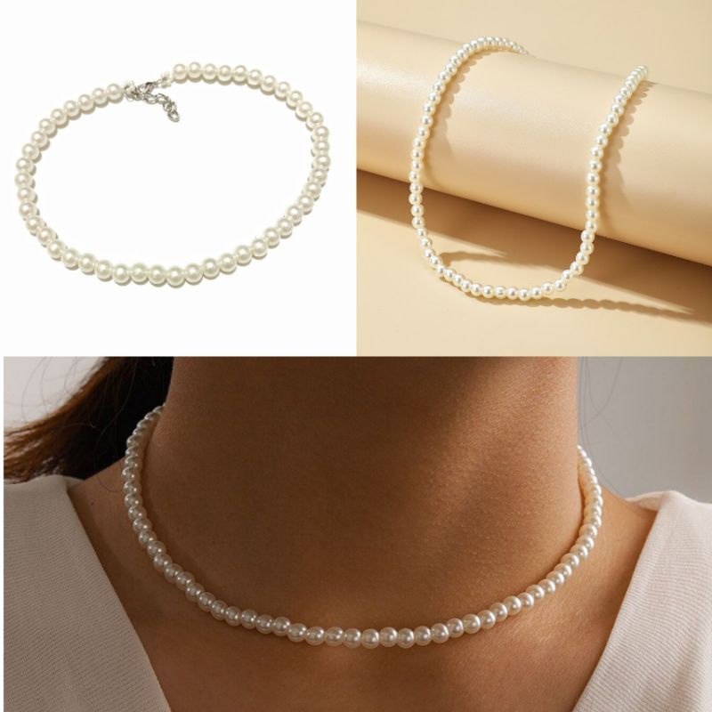 COD Kalung Wanita Korea Mutiara Pearl Polos Simple Glam / Gelang Wanita / Acc Korea