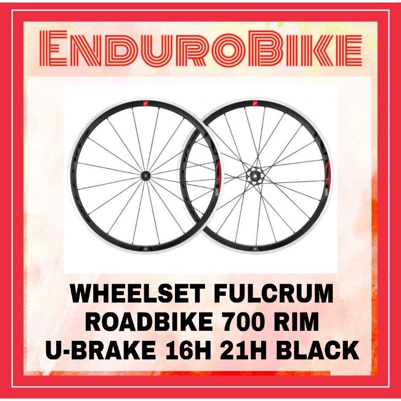 WHEELSET FULCRUM RACING 4 ROADBIKE RIM BRAKE 16H 21H BLACK ROAD WHEEL SET 16 21 ENDUROBIKE