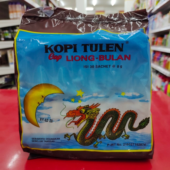 

ge01fgf Liong Bulan Kopi Sachet, 1 Pak Isi 30 Sachet @8 Gr Ds20X11