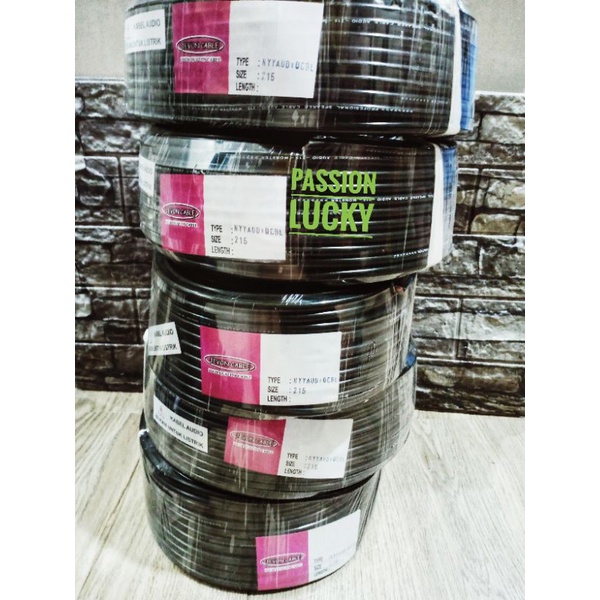 KABEL SERABUT HITAM JEVON 2X1,5 50YARD NYY KABEL AUDIO