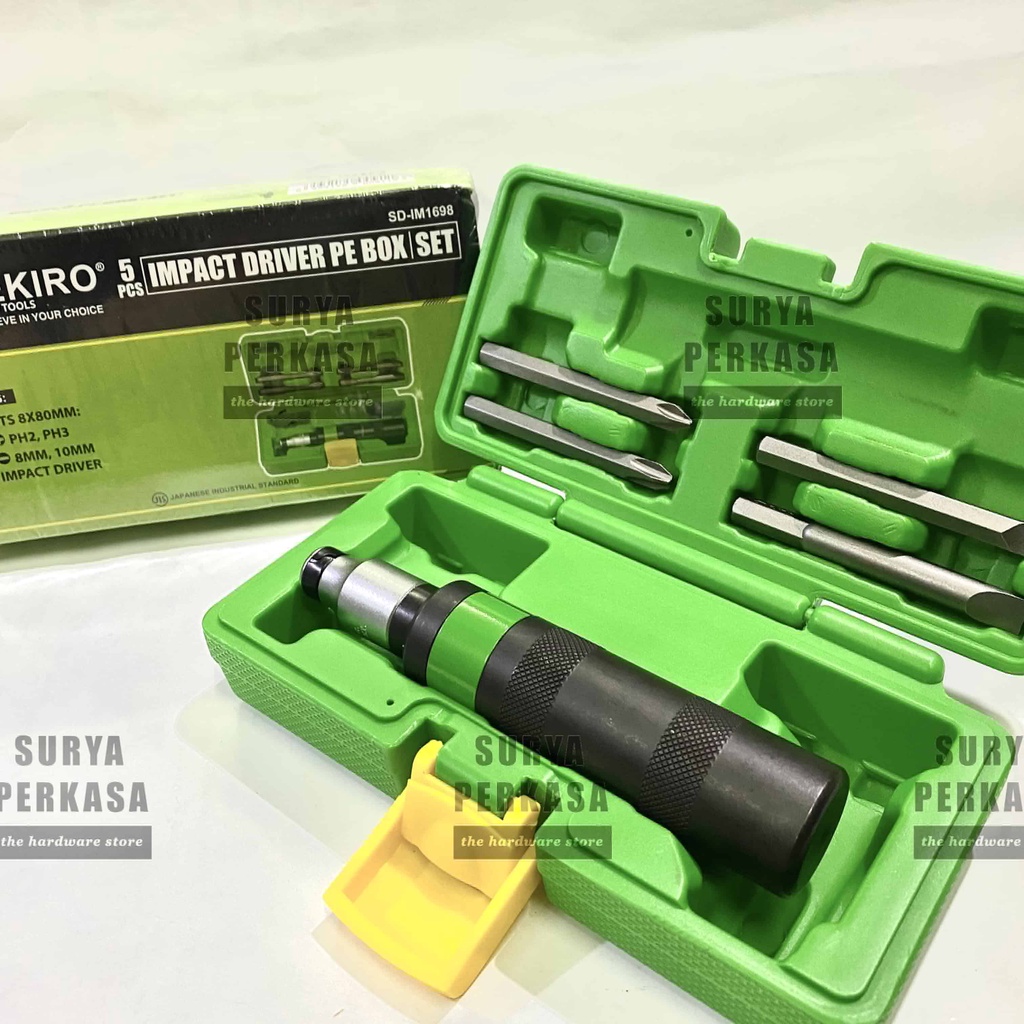 OBENG TUMBUK / KETOK / IMPACT DRIVER SET 5 PCS TEKIRO
