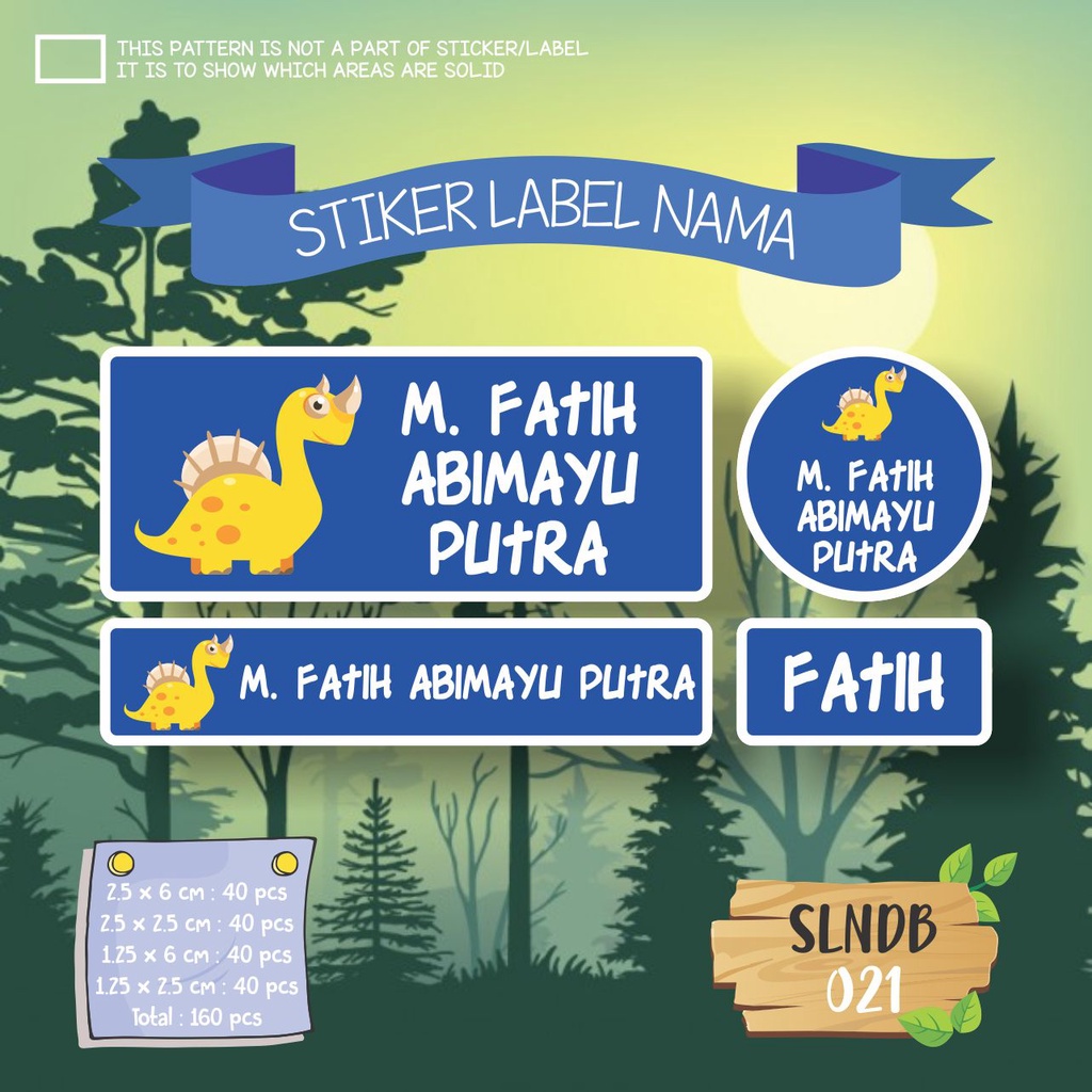 

stiker label nama anak waterproof ballerina kartun lucu owl SLNDB 021