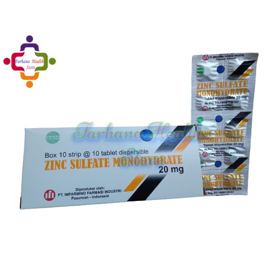 Zinc Tablet 20 mg Kemasan BOX / Vitamin saat Diare atau Gangguan Pencernaa