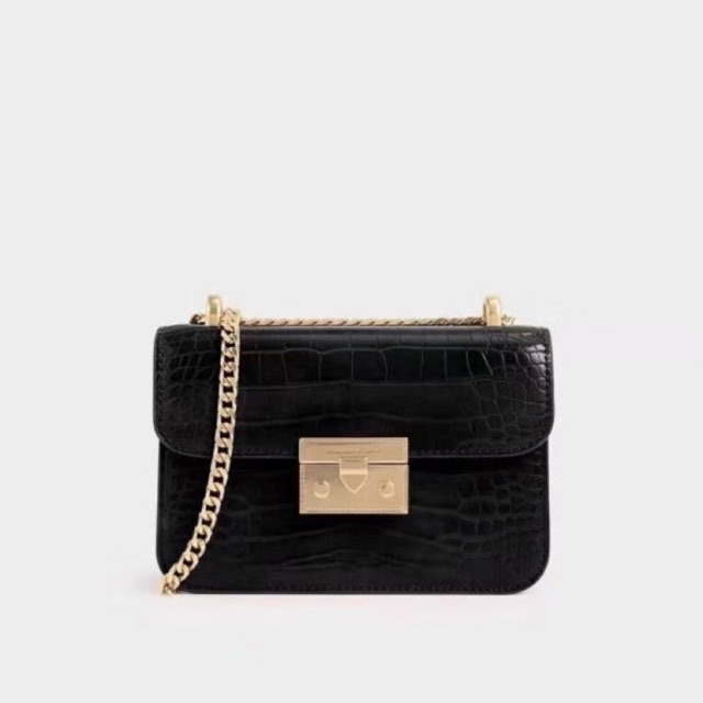CK Woden Boxy Croco Chain