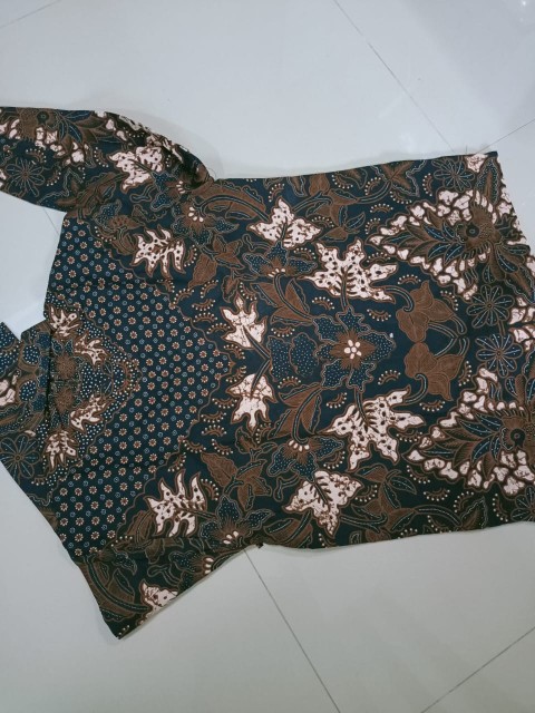 Prastowo Kemeja Batik Pria Lengan Panjang Full Furing Bahan Katun Sragenan