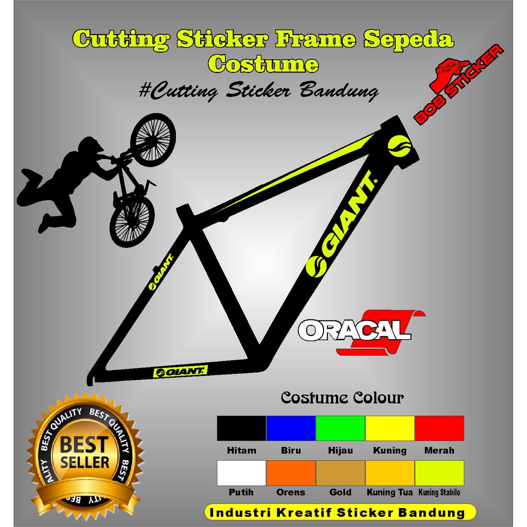 Cutting Sticker Frame Sepeda Giant