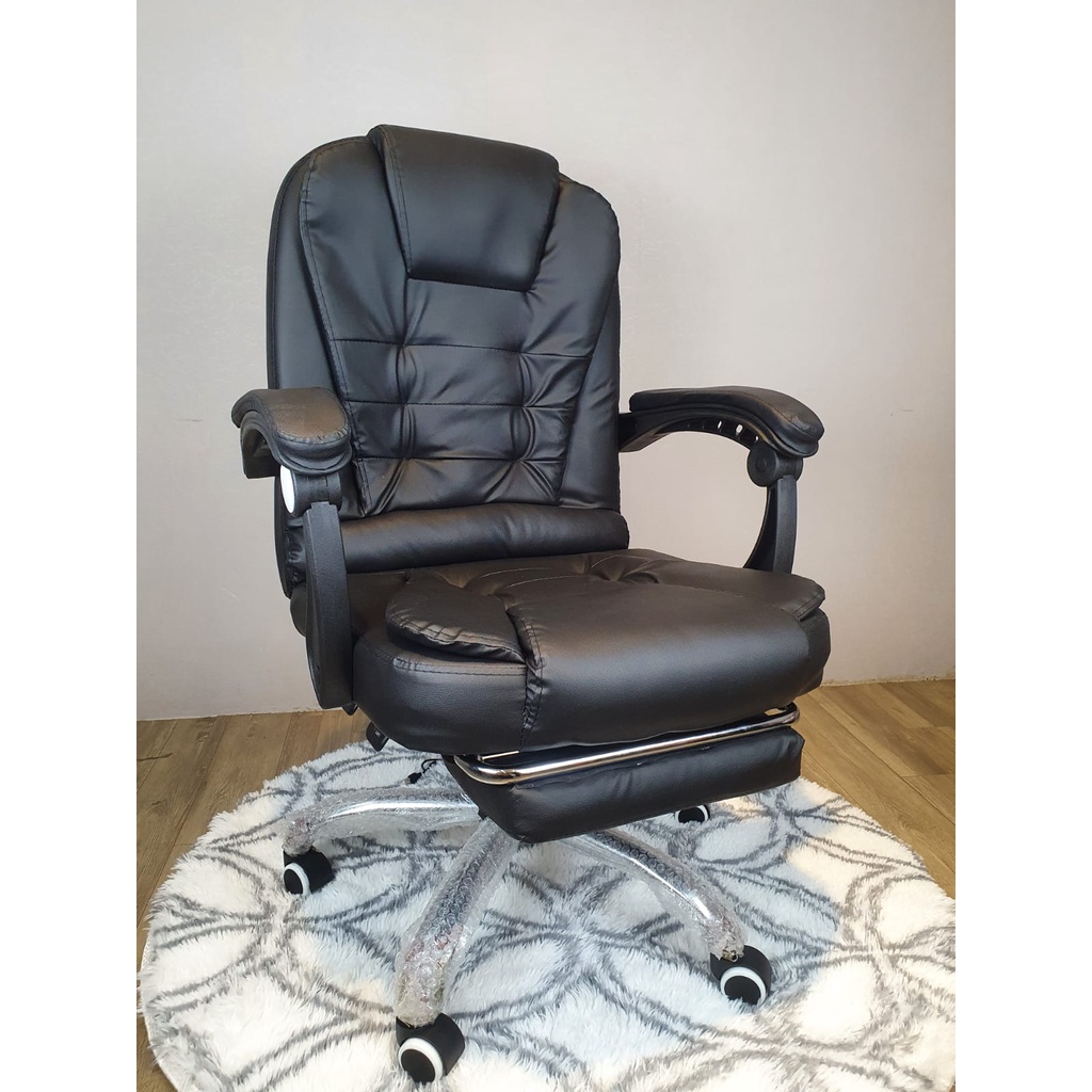 Kursi Direktur Kursi Kerja Kursi Kantor Footrest Bangku Eksekutif 1000-1020 - Black