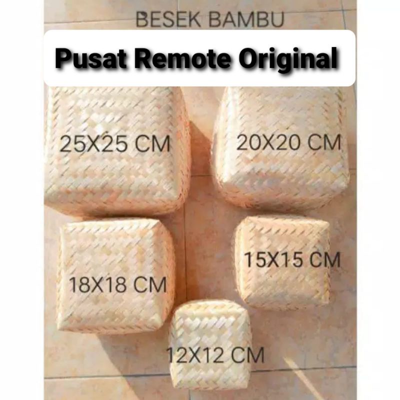 BLEACHING BESEK BAMBU PUTIH BERSIH 10x10 HAMPERS SOKASE 10cm x 10cm