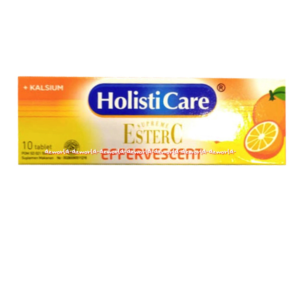 Holisticare Ester C Effervescent Plus Kalsium 10Tablet Rasa Jeruk meningkatkan daya tahan tubuh