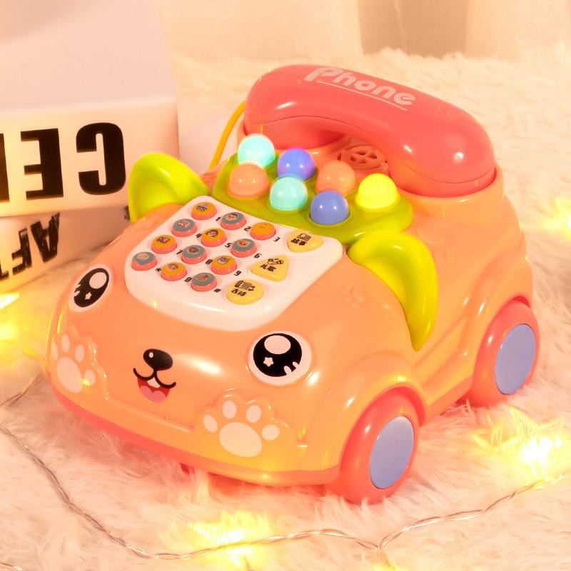 [FUNNY]Mainan Mobil Telephone Edukasi Anak Berlampu Dan Music / Early Education Telephone