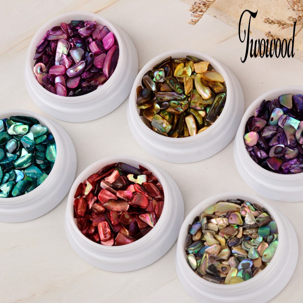 Irisan Kerang Abalone 3D Warna-Warni Untuk Dekorasi Nail Art