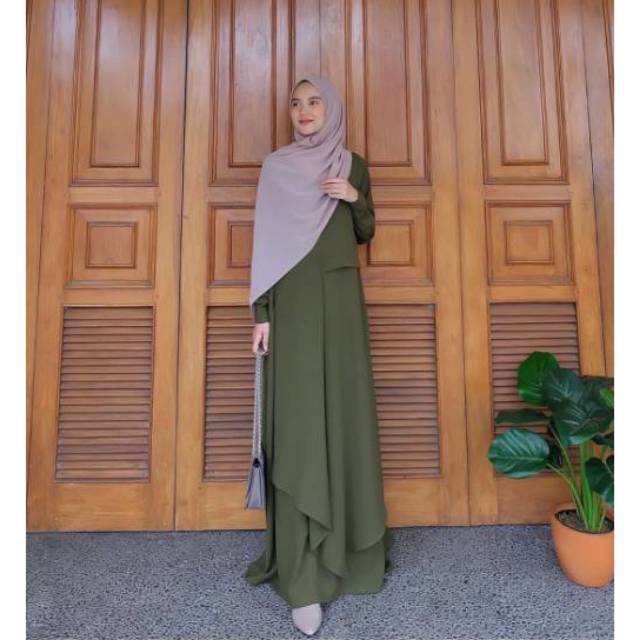 HD16:[MIZA DRESS] [ GAMIS  TERBARU 2023  BAHAN SHAKILA PREMIUM HQ] [ FASHION MUSLIM WANITA REMAJA] [ GAMIS ELEGANT TERBARU 2023] [SIZE S, M, L ,XL]DRESS KONDANGAN TERLARIS