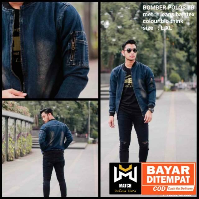 [COD/BAYAR DITEMPAT] MOSJ018 Jaket Bomber Jeans Levis Rcfl Taping Bioblitz Pria
