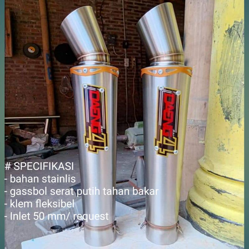 slencer knalpot daengsai4 inlet 50 bisa untuk semua motor, beat, mio, vario, nmax, asrox, pcx, supra