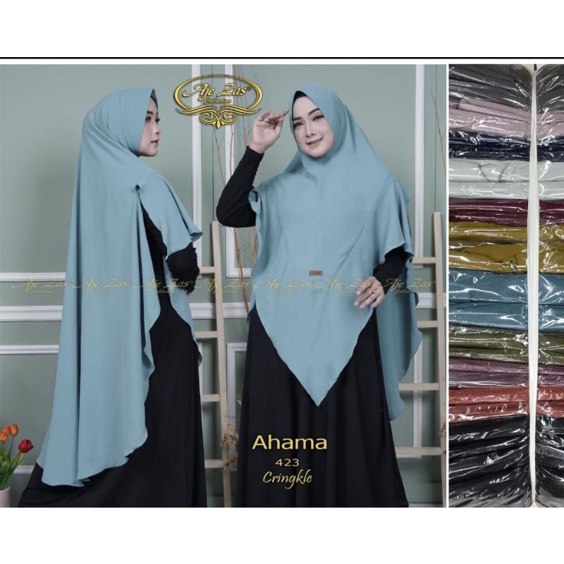 Khimar jumbo aje zas ahama /Khimar jumbo crinkle original aje zas best seller