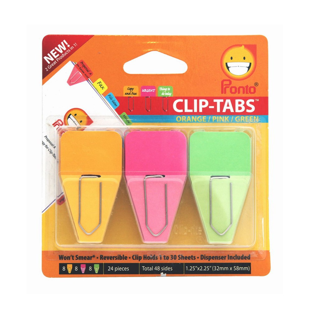 

Pronto Clip Tab - 8sht/color (3 colors)