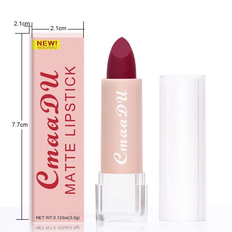 Bundara.id Ko-188 Waterproof Matte lipstick Cmaadu Lipstik Matte anti air