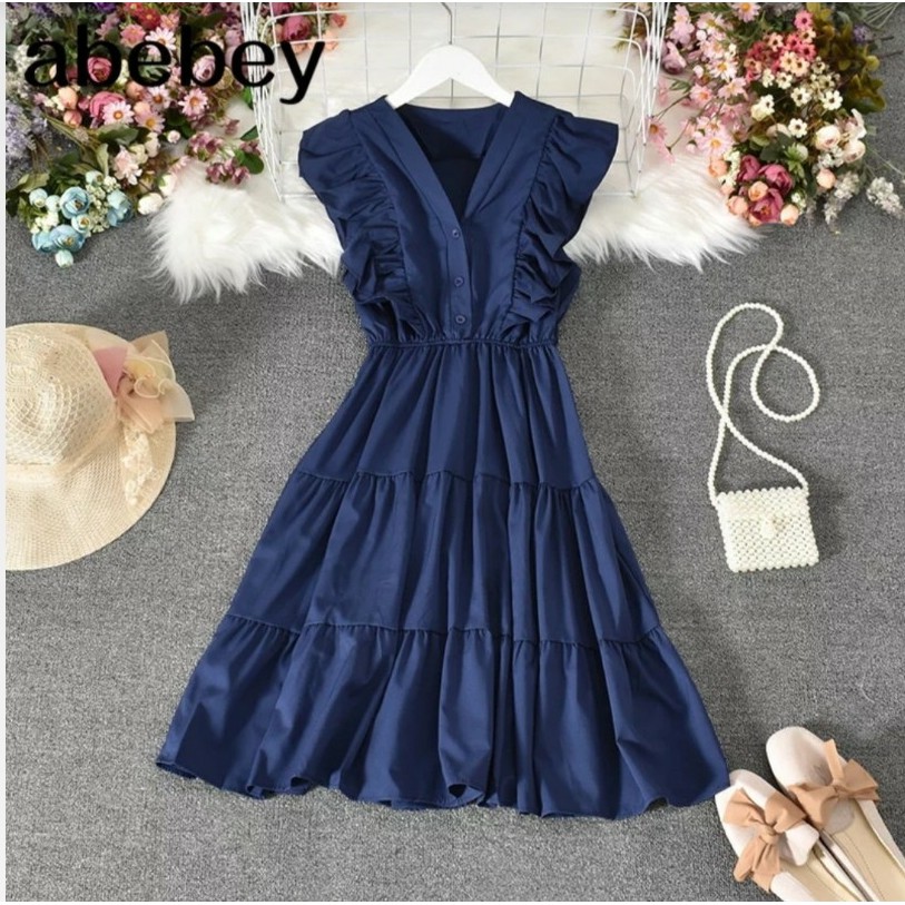 FWG - DRESS AIREN / DRESS / BAJU WANITA KEKINIAN / DRESS WANITA / DRESS KOREA STYLE / LONG DRESS