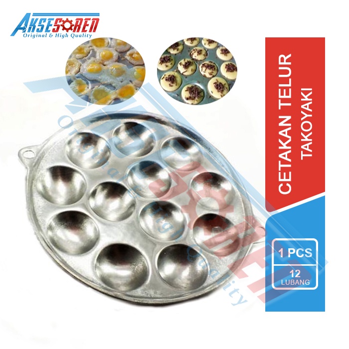 Cetakan Telur Puyuh [12 Lubang] / Wajan Takoyaki / Penggorengan Telor