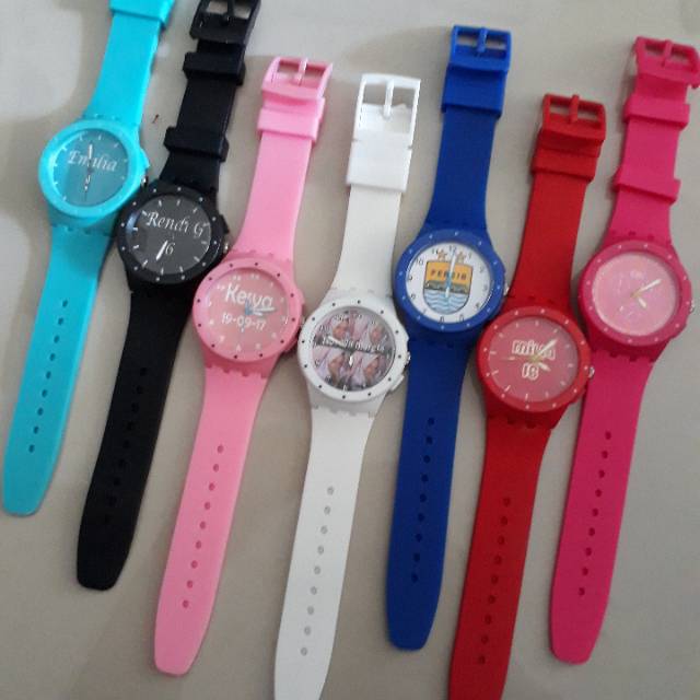 JAM TANGAN CUSTOM RUBBER | BISA REQUEST NAMA/FOTO/GAMBAR DLL