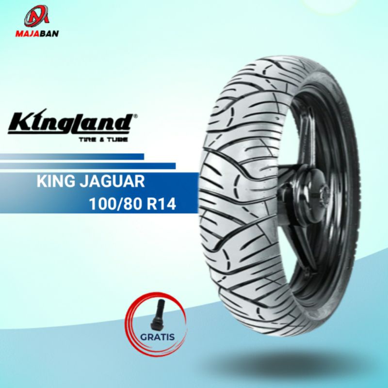 Ban Tubeless Motor Matic // KINGLAND JAGUAR 100/80 Ring 14 Baru