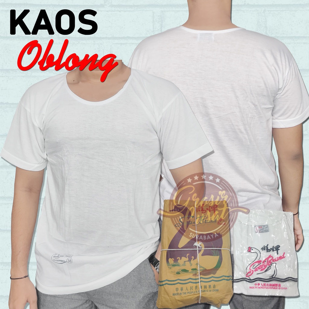 Kaos Dalam Pria Model Oblong T-Shirt SWN Size 34 36 38 40 42