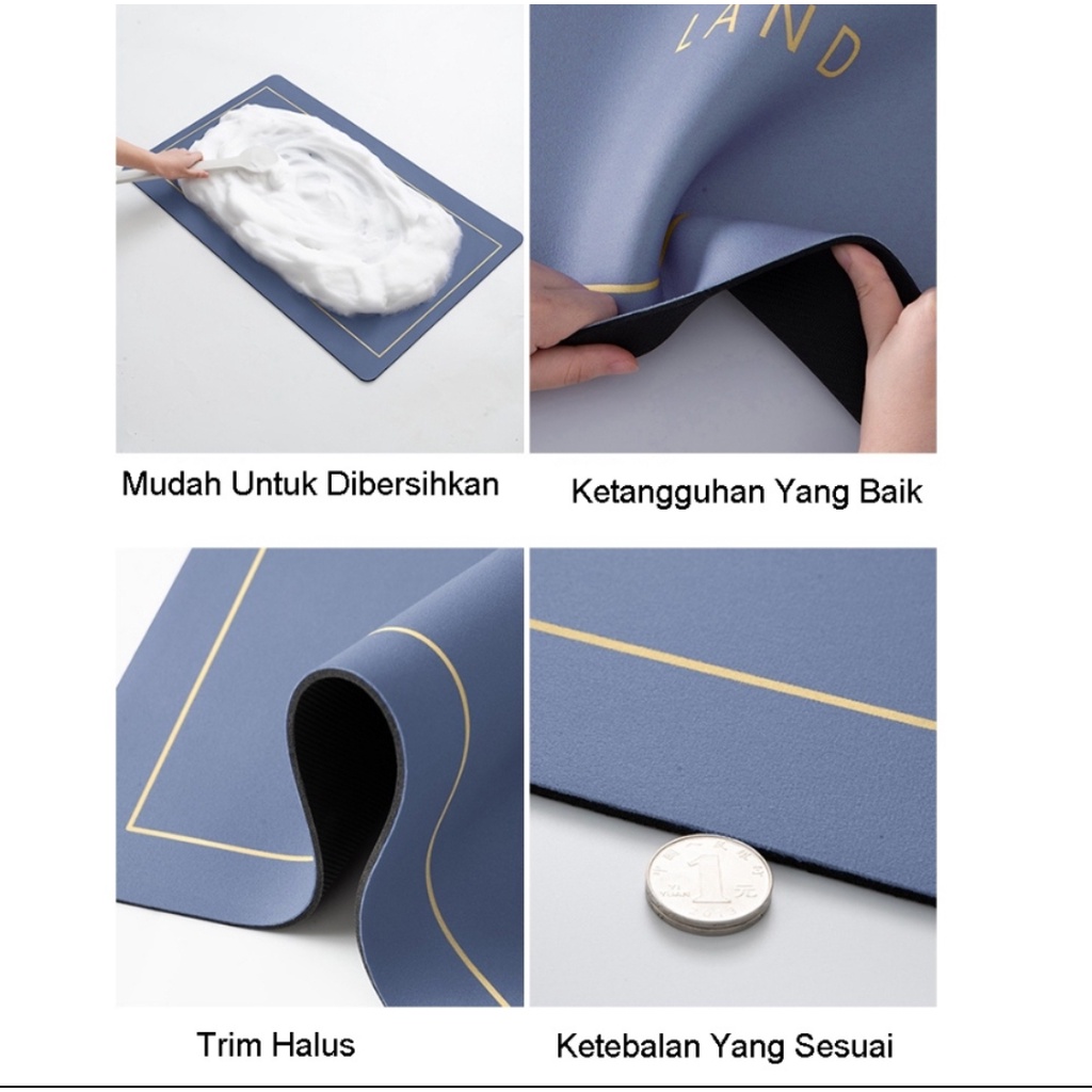Keset Diatomite Anti Slip Serap Air Bathroom Carpet Absorbent