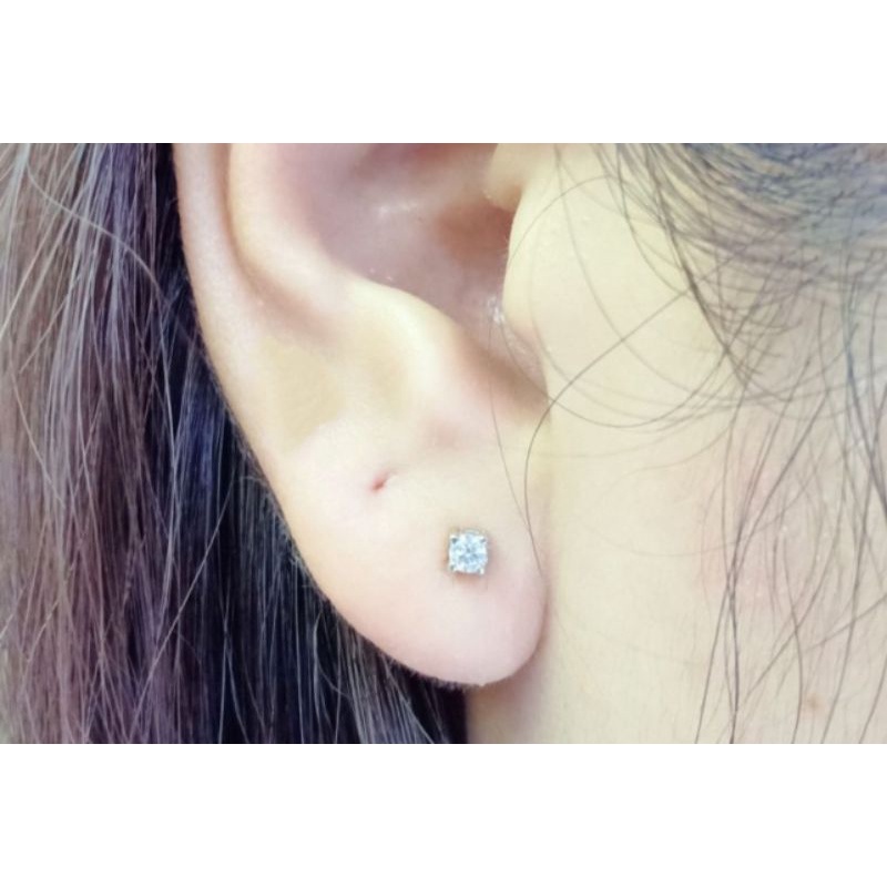 Giwang Tusuk Natural Berlian Eropa Ring Emas Putih 35%