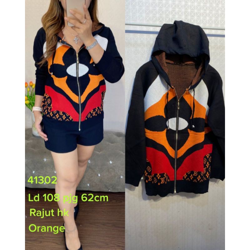 41302#Jaket Rajut LV BKK import super mewah dan bagus,bhn rajut halus premium import,ld 108cm PJ62cm