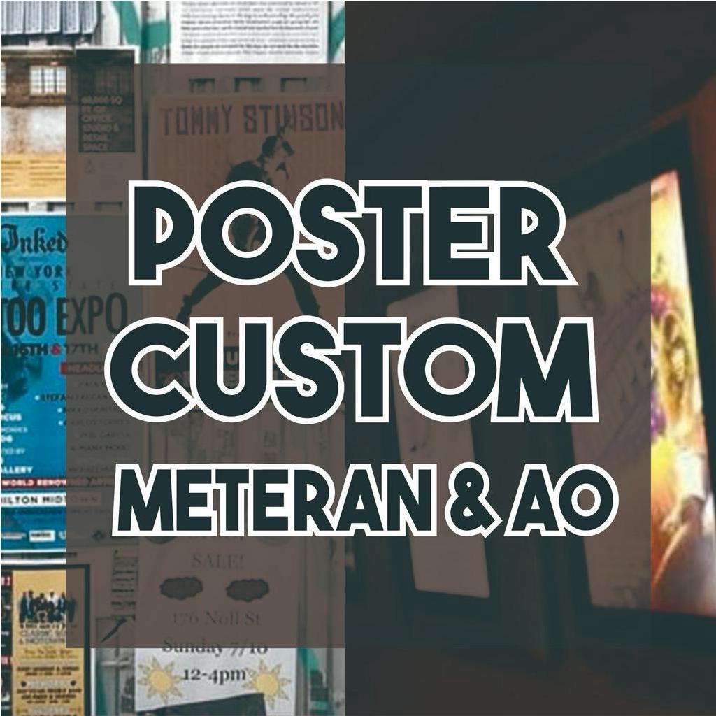 Cetak Poster Custom Dinding A0 ,Meteran
