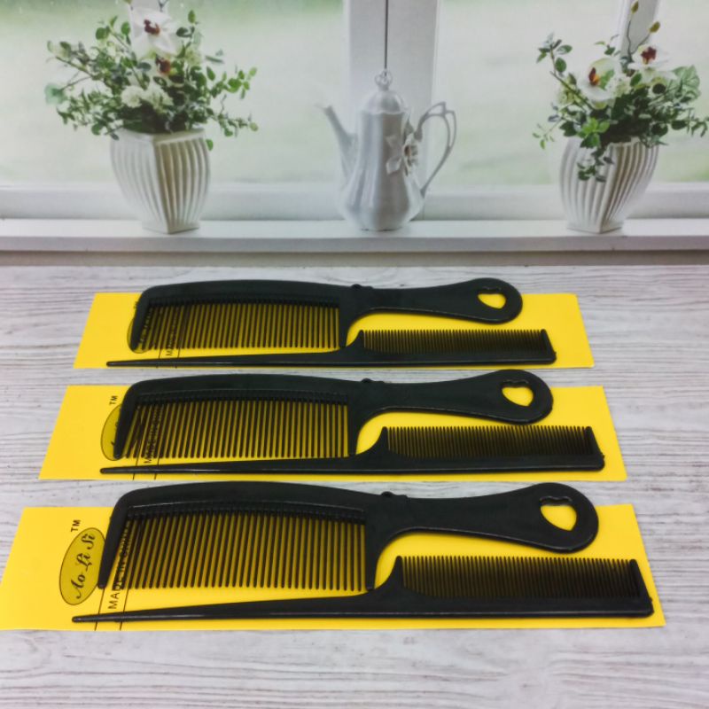 Sisir Rambut Isi 20Pcs 10Pasang Sisir Hitam Pasangan Produk Kuwalitas Import Grosir