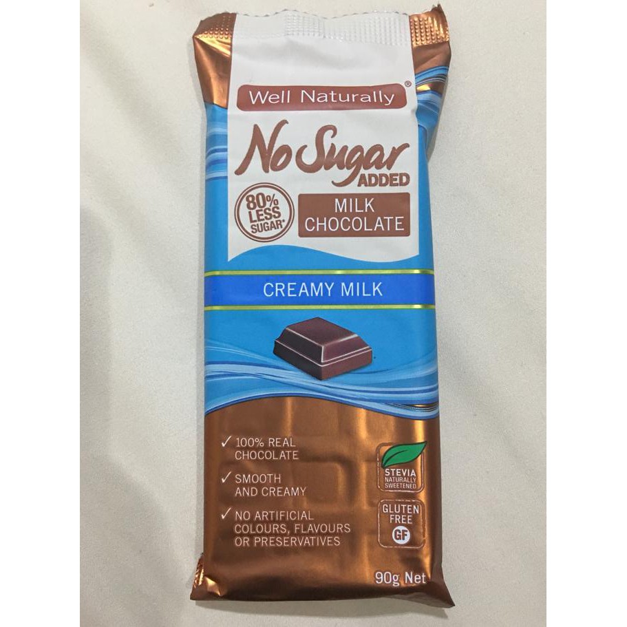 

New Well Naturally Chocolate Less 80 % Sugar Added