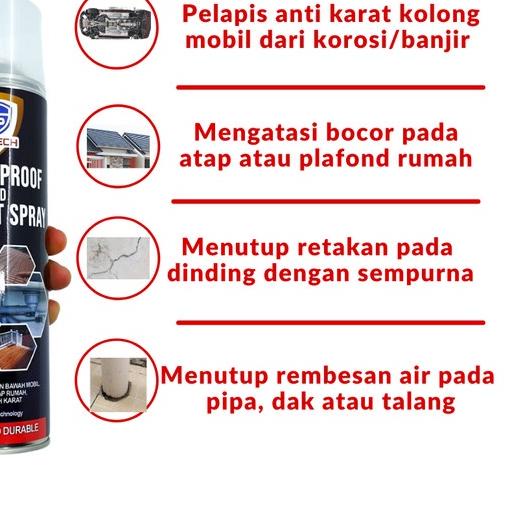 ⅍ Waterproof Spray Anti Bocor Penambal Cat Karat Plingkut Kolong Mobil ←