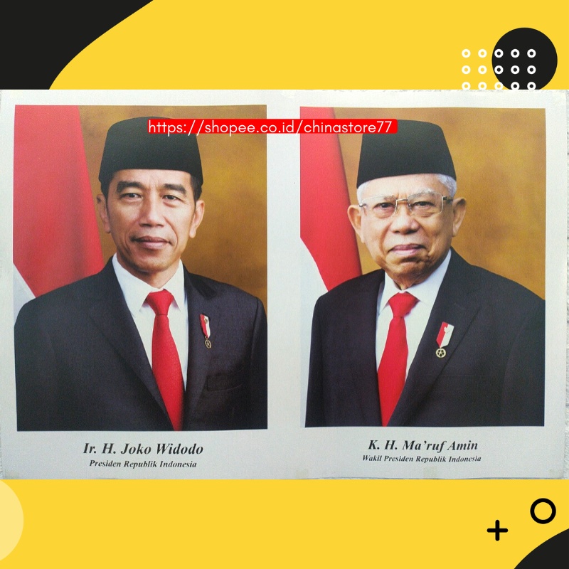 Gambar Presiden dan wapres komplit Terbaru Pajangan Dinding Poster Presiden Tanpa Bingkai Hiasan