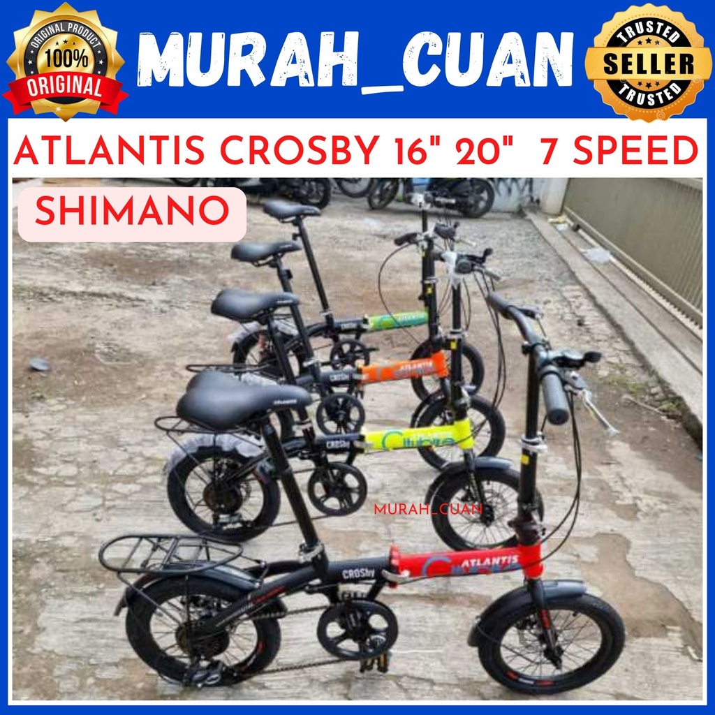 Jual Sepeda Lipat Atlantis Crosby Inch Cakram Speed Shimano