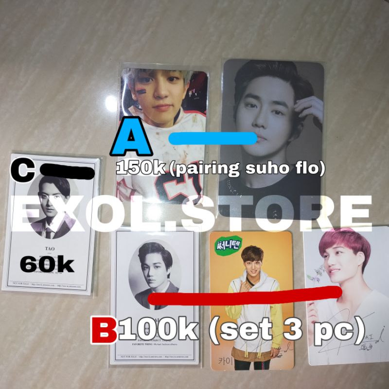 PHOTOCARD OFFICIAL CHANYEOL LOVE ME RIGHT, KAI GROWL, TAO GROWL, CY LMR, CHANYEOL LMR